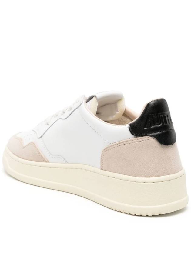 Medalist Leather Suede Black Tab Low Top Sneakers White - AUTRY - BALAAN 4