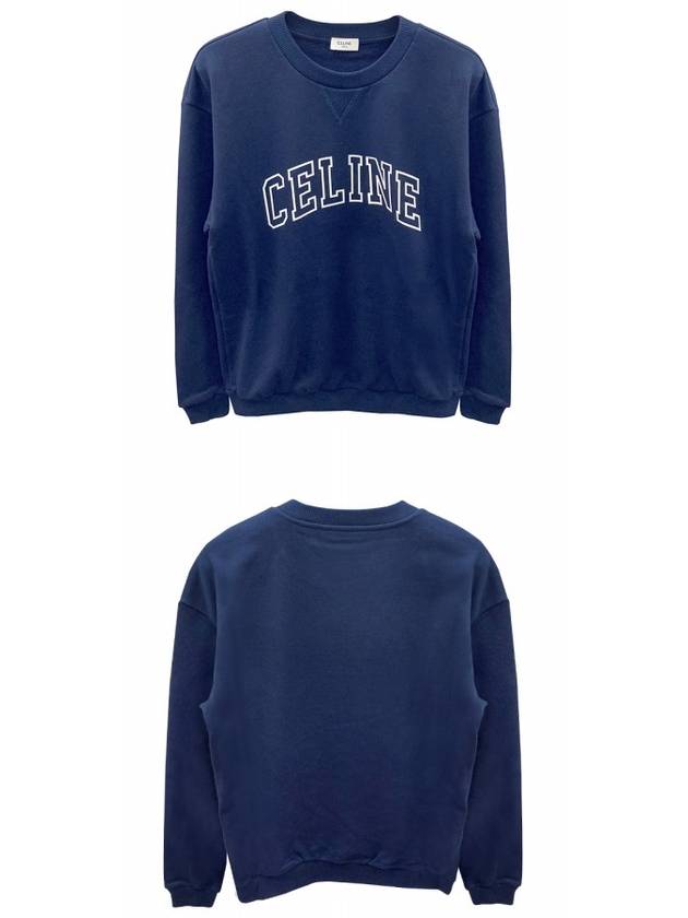 College Logo Sweatshirt Navy - CELINE - BALAAN 5