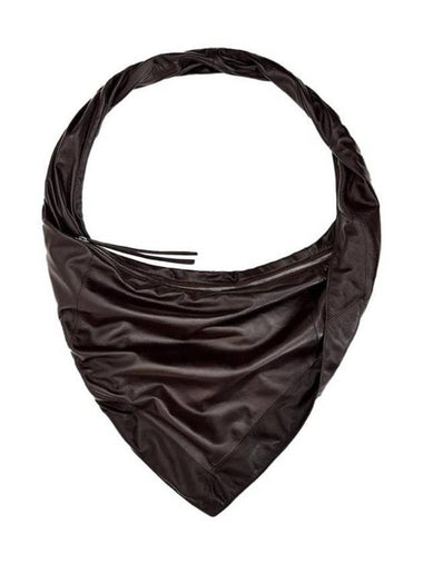 Shiny Nappa Leather Scarf Shoulder Bag Espresso - LEMAIRE - BALAAN 1