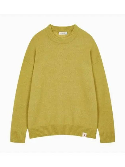 Relax Fit Alpaca Knit Top Mustard - CALVIN KLEIN - BALAAN 2