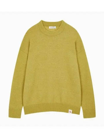 Relax Fit Alpaca Knit Top Mustard - CALVIN KLEIN - BALAAN 1