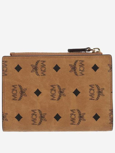 Visetos Logo Print Card Wallet Brown - MCM - BALAAN 1