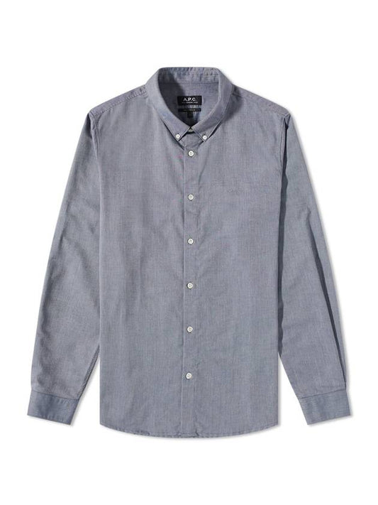 Men's Chemise GreGG Long Sleeve Shirt Grey - A.P.C. - BALAAN 1