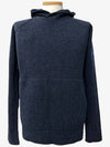 Geelong Wool Embroidery Knit Hoodie Navy - STONE ISLAND - BALAAN 3