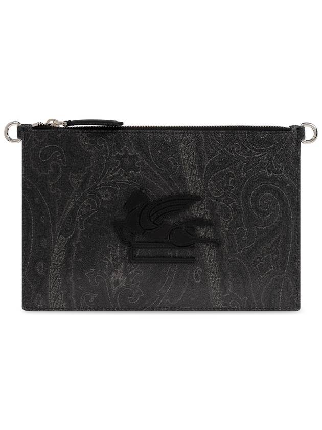 Etro Shoulder Bag With Logo-shaped Patch, Men's, Black - ETRO - BALAAN 1