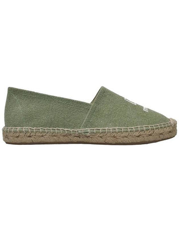 Canae Embroidered Logo Canvas Espadrilles Shoes Almond - ISABEL MARANT - BALAAN 1