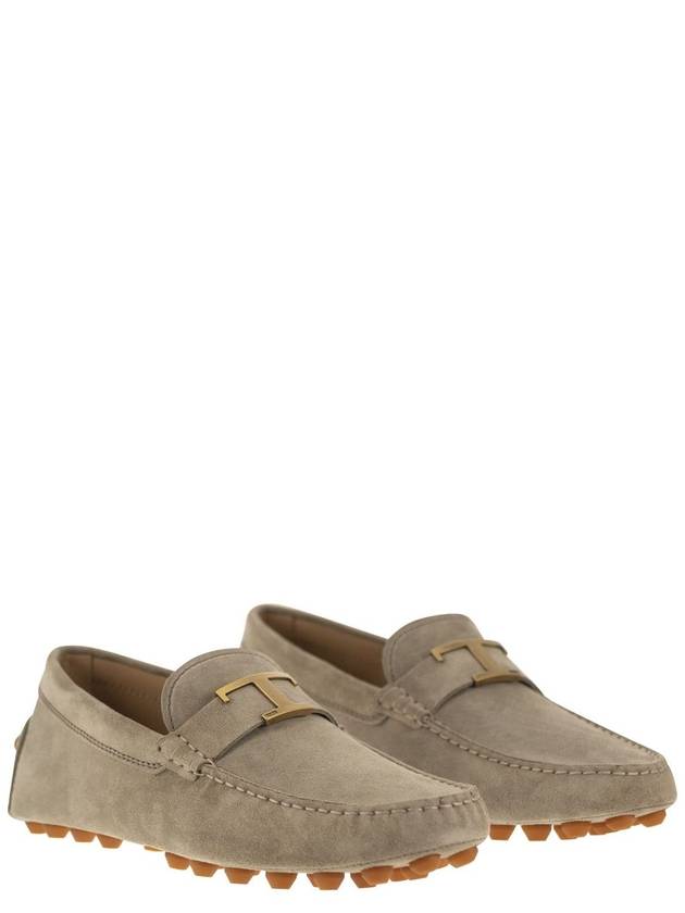 Timeless Gommino Suede Driving Shoes Beige - TOD'S - BALAAN 5