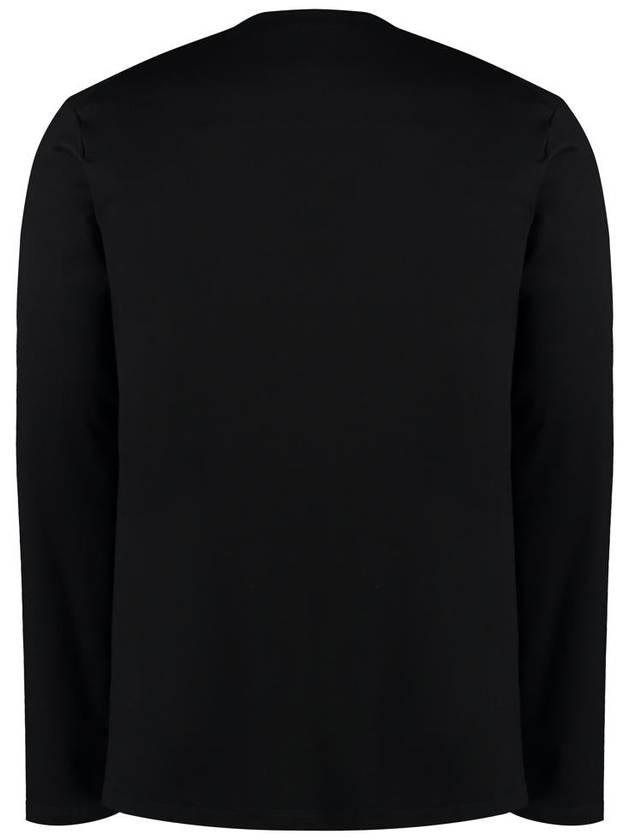 Logo Plaque Hem Long Sleeve T-Shirt Black - JIL SANDER - BALAAN 3