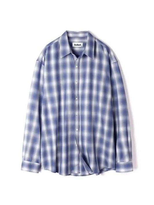 Four Seasons Ombre Check Long Sleeve Shirt Blue - INDUST - BALAAN 2