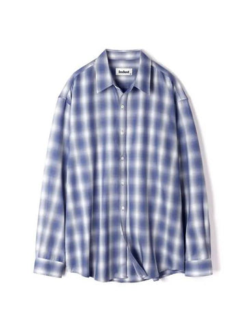 Four Seasons Ombre Check Long Sleeve Shirt Blue - INDUST - BALAAN 1