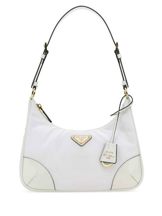 Re-Edition 2002 Re-Nylon and Brushed Leather Shoulder Bag White - PRADA - BALAAN 1