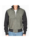 Front Zip Suede Jacket Green - TOM FORD - BALAAN 1