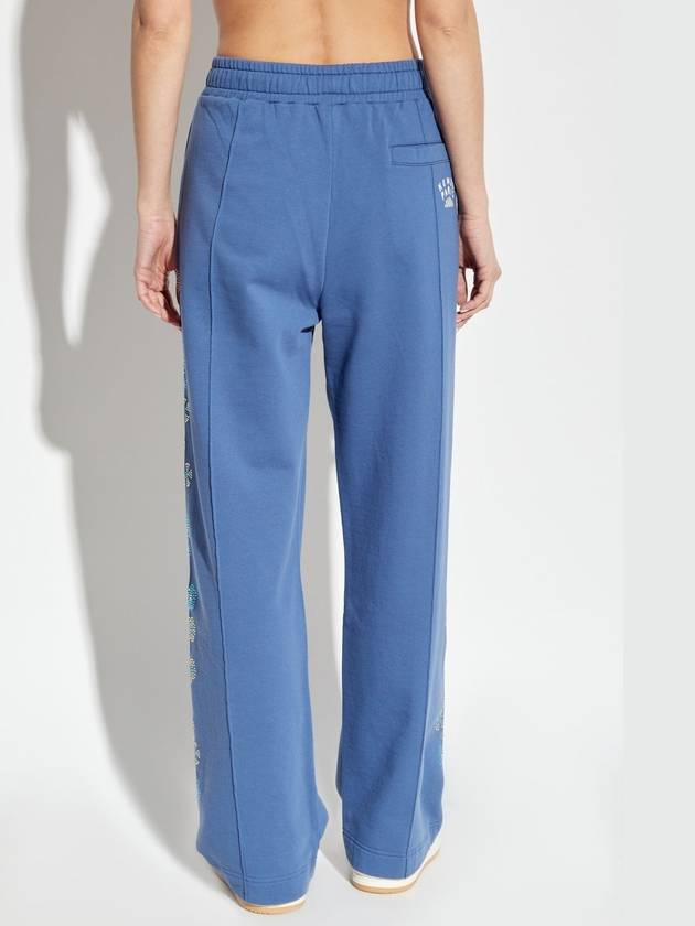 Kenzo Sweatpants With Shimmering Appliqués, Women's, Blue - KENZO - BALAAN 4