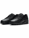 Air Max 90 Leather Low Top Sneakers Triple Black - NIKE - BALAAN 3