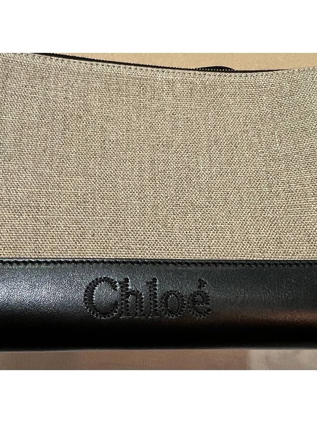 Sense Zipper Clutch Bag Beige Black - CHLOE - BALAAN 6