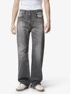 Washed Wide Leg Organic Cotton Jeans Grey - BALENCIAGA - BALAAN 2