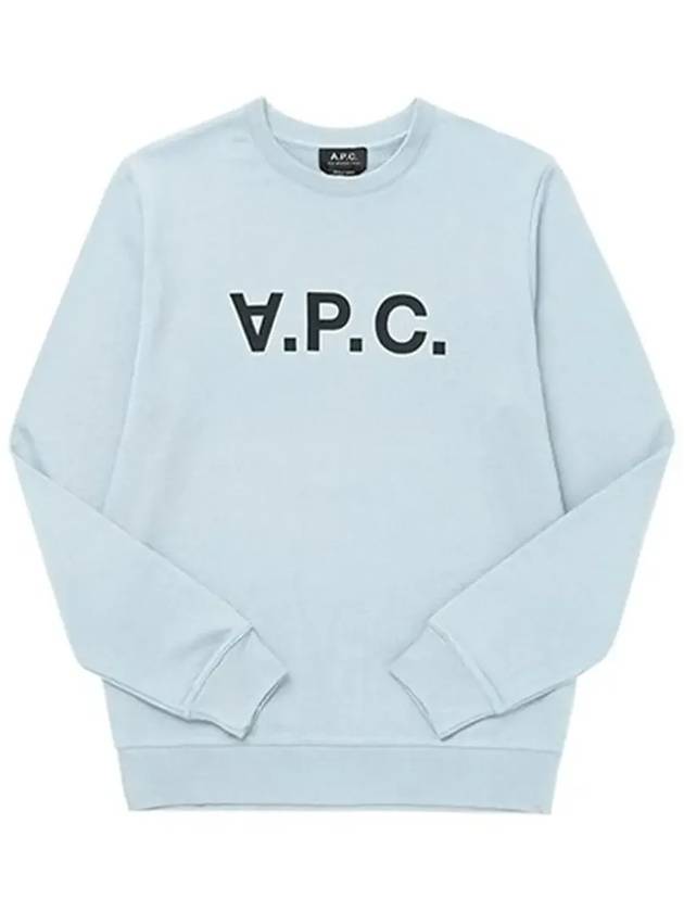 VPC Logo Crew Neck Sweatshirt Light Blue - A.P.C. - BALAAN 4