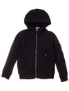 12th Anniversary Kids Waffen Hooded Zip up Black 741640134 V0029 - STONE ISLAND - BALAAN 1