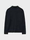 Layered V neck polo knit black - NOIRER - BALAAN 4