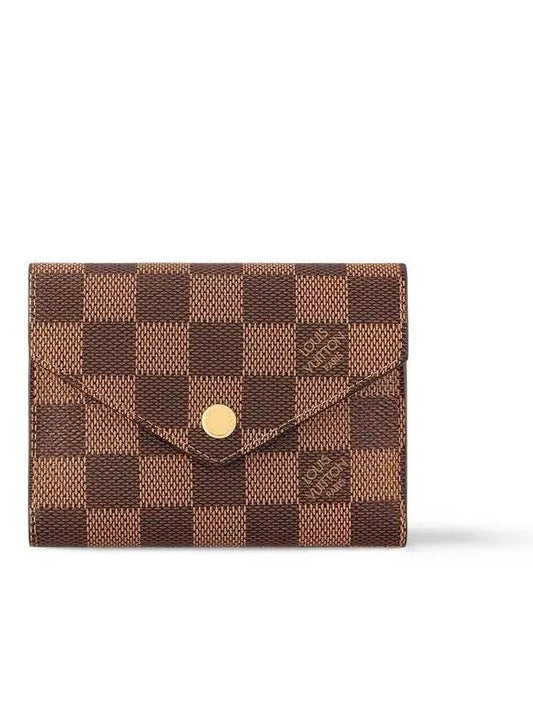 Victorine Damier Eben Halfwallet Brown Red - LOUIS VUITTON - BALAAN 2