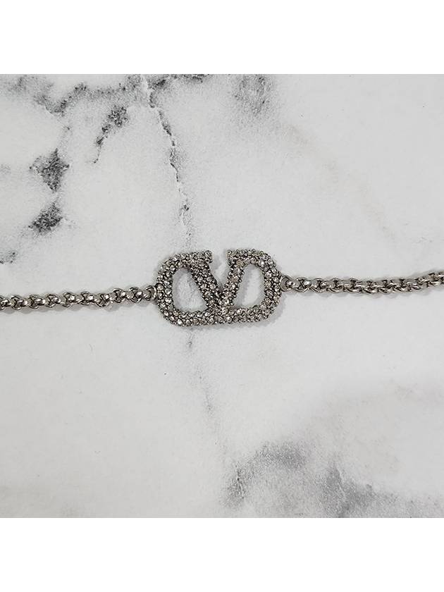 V Logo Bracelet Silver - VALENTINO - BALAAN 5