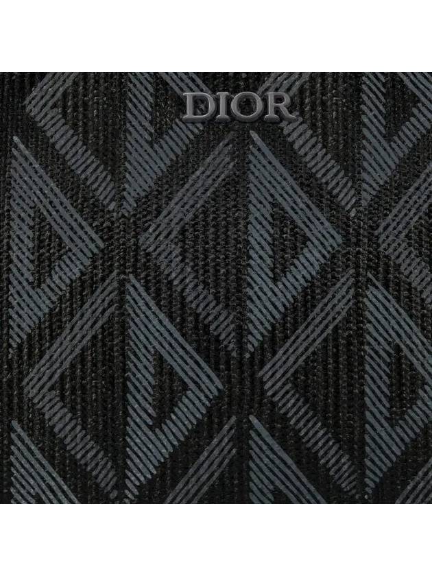 A5 Triangle CD Diamond Canvas Clutch Bag Black - DIOR - BALAAN 6