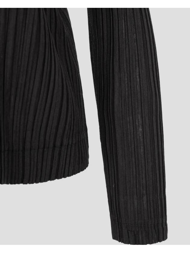 Pleats Please November 23 Ramie Jacket JC542 Charcoal PF3Y110024 - ISSEY MIYAKE - BALAAN 6