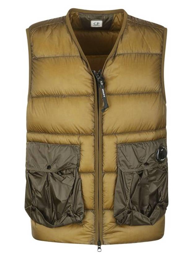 Lens Detail Zip-Up Quilted Vest Green - CP COMPANY - BALAAN 1