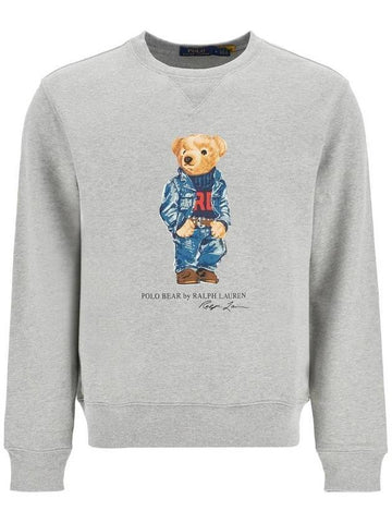 Teddy Bear Printing Sweatshirt Light Grey - POLO RALPH LAUREN - BALAAN 1