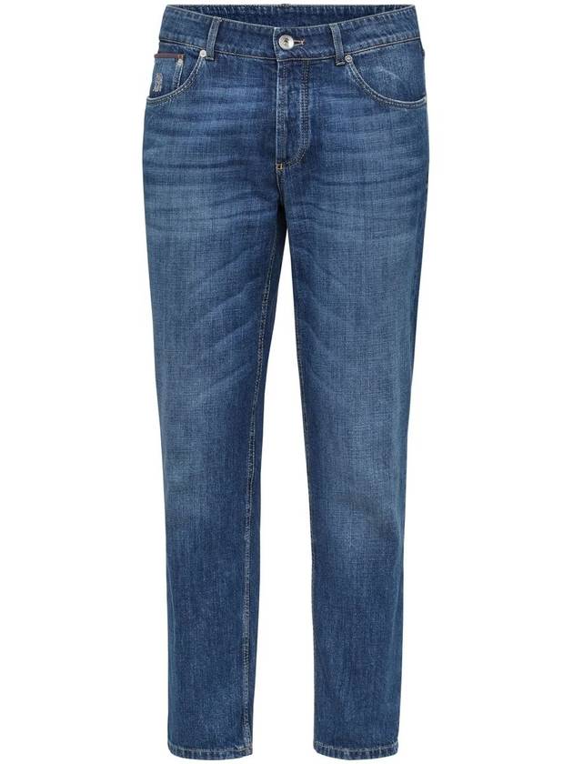 Mid-Rise Slim Jeans Blue - BRUNELLO CUCINELLI - BALAAN 2