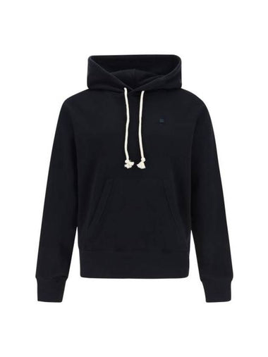 Small Logo Patch Hoodie Black - ACNE STUDIOS - BALAAN 1