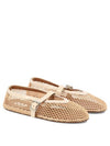 Buckle Strap Mesh Flats Nude - ALAIA - BALAAN 3