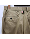 Men's Twill Unconstructed Cotton Straight Pants Beige - THOM BROWNE - BALAAN 8