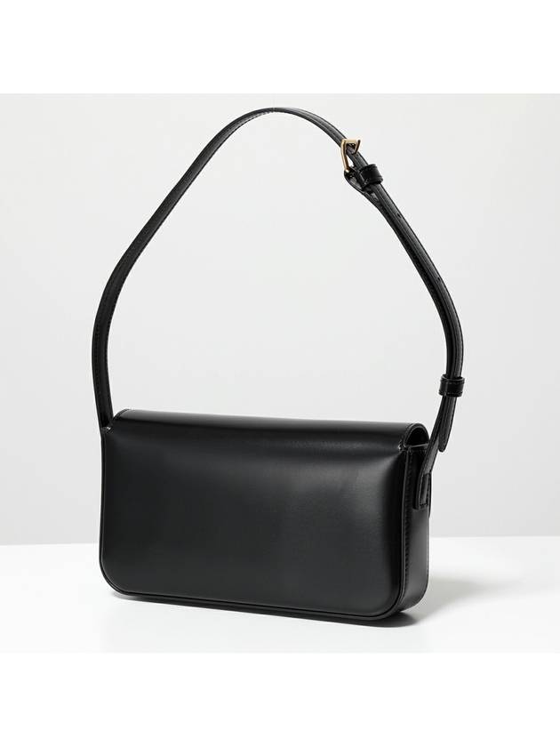 Claude Shiny Calfskin Shoulder Bag Black - CELINE - BALAAN 3