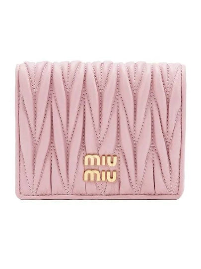 Matelasse Leather Half Wallet Alabaster Pink - MIU MIU - BALAAN 2