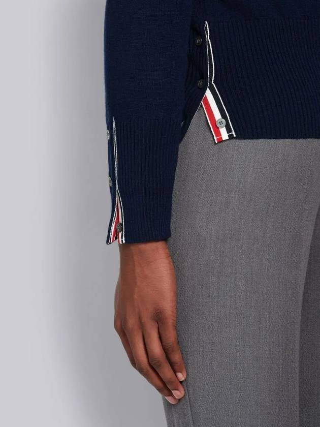 Men's Diagonal Classic Cashmere Cardigan Navy - THOM BROWNE - BALAAN 7