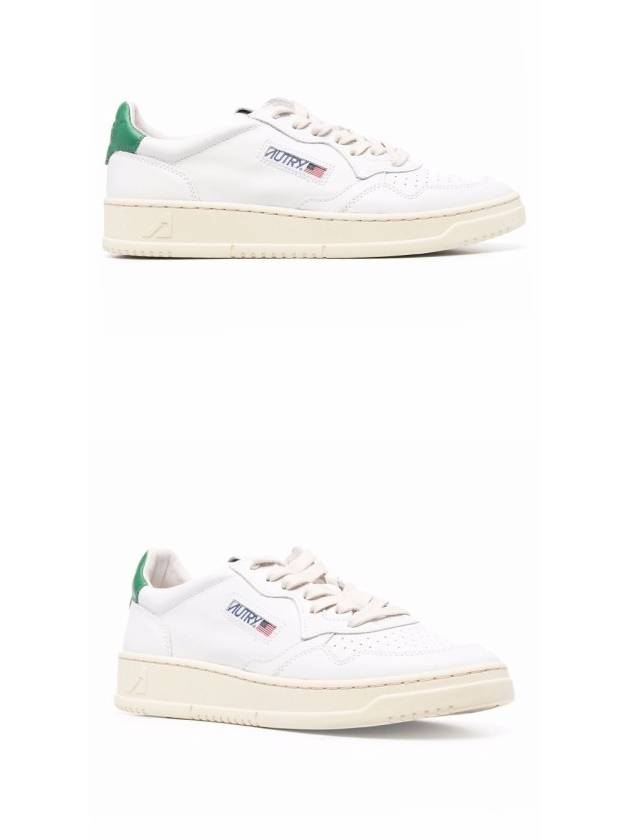 Medalist Green Tab Leather Low Top Sneakers White - AUTRY - BALAAN 5