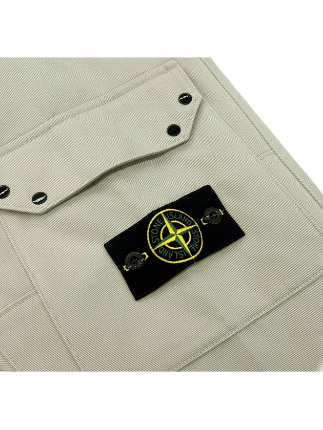 Logo Patch Cargo Straight Pants Light Beige - STONE ISLAND - BALAAN 4