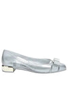 Vara Bow Jelly Ballet Flat Silver - SALVATORE FERRAGAMO - BALAAN 4