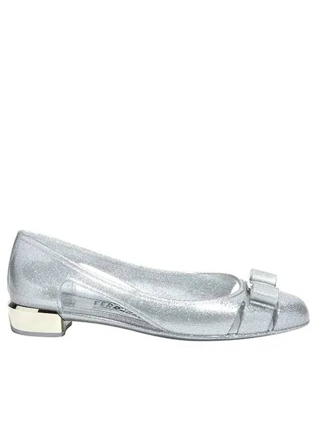 Vara Bow Jelly Ballet Flat Silver - SALVATORE FERRAGAMO - BALAAN 4