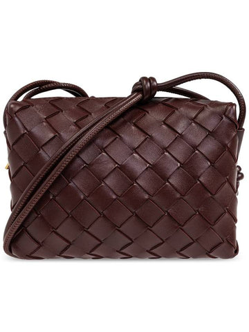 Bottega Veneta 'Loop Mini' Shoulder Bag, Women's, Burgundy - BOTTEGA VENETA - BALAAN 1