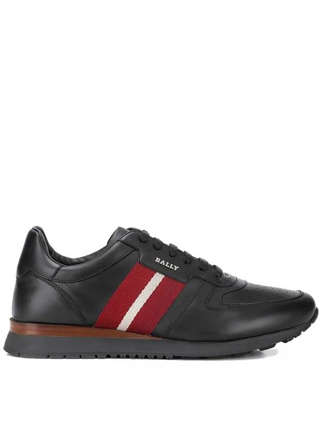 Men's Astel Leather Low Top Sneakers Black - BALLY - BALAAN 2