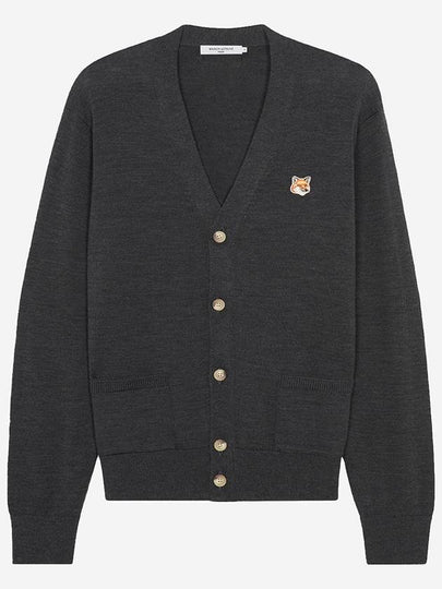 Fox Head Patch Classic Cardigan Anthracite - MAISON KITSUNE - BALAAN 2