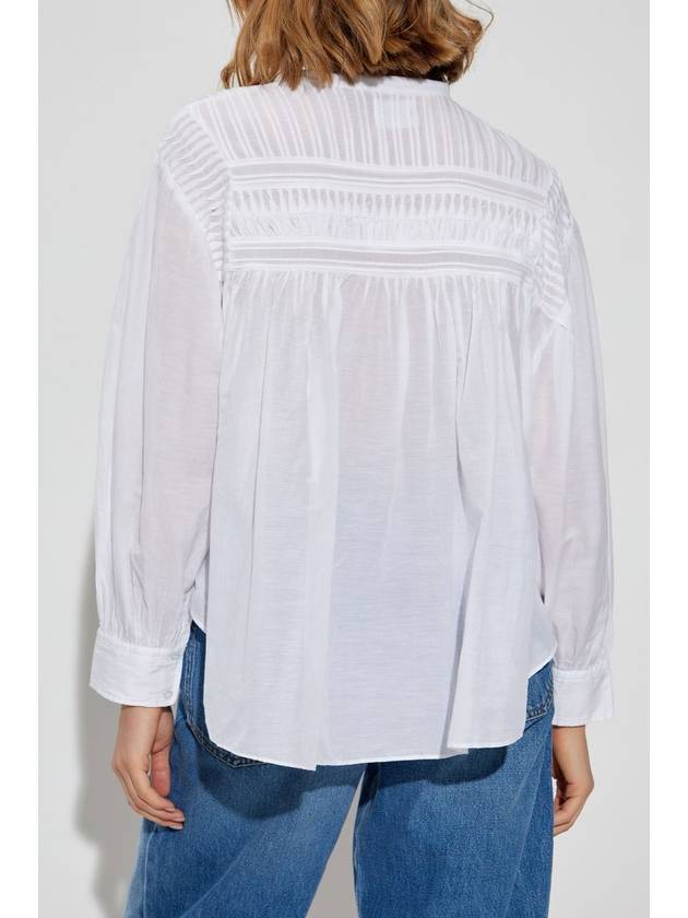 Marant Etoile Shirt Plalia, Women's, White - ISABEL MARANT ETOILE - BALAAN 4