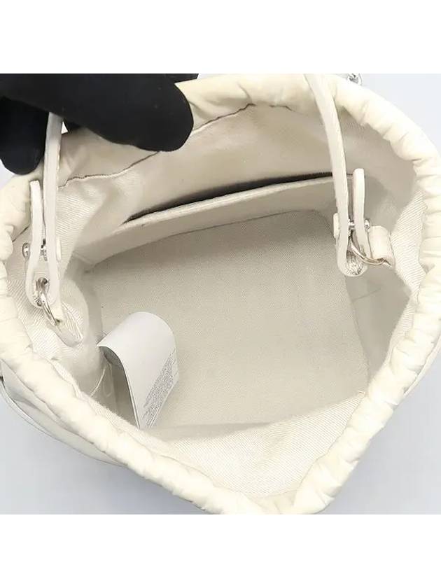 Maison Margiela S61WG0035 White 5AC Small Bucket Chain Tote Bag Shoulder Strap 2WAY - MAISON MARGIELA - BALAAN 5