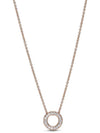 Rose Logo Pave Circle Collier Necklace Rose Gold - PANDORA - BALAAN 2