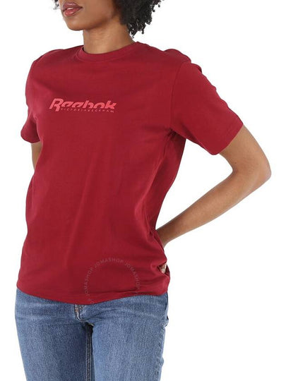 Reebok Collegiate Burgundy Cotton Jersey VB Logo T-shirt, Size X-Small - REEBOK - BALAAN 2