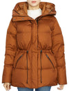 FREYA COGNAC Women s Hooded Padded Jumper Jacket Relaxed Fit - MACKAGE - BALAAN 4