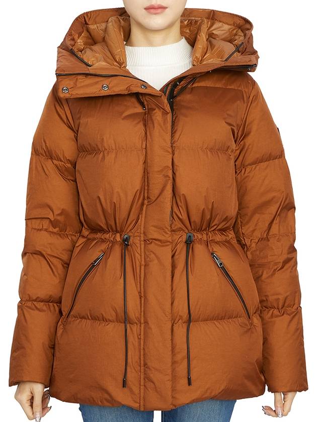 FREYA COGNAC Women s Hooded Padded Jumper Jacket Relaxed Fit - MACKAGE - BALAAN 4