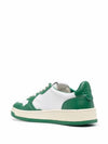 Men's Medalist Leather Low Top Sneakers Green - AUTRY - BALAAN 4